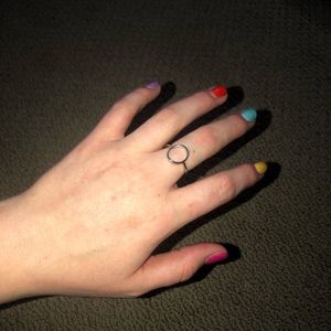 silver circle ring